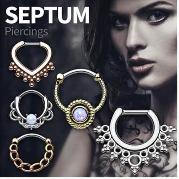 In allen möglichen Formen, Farben und Styles kannst Du hier modischen Septum Schmuck kaufen!