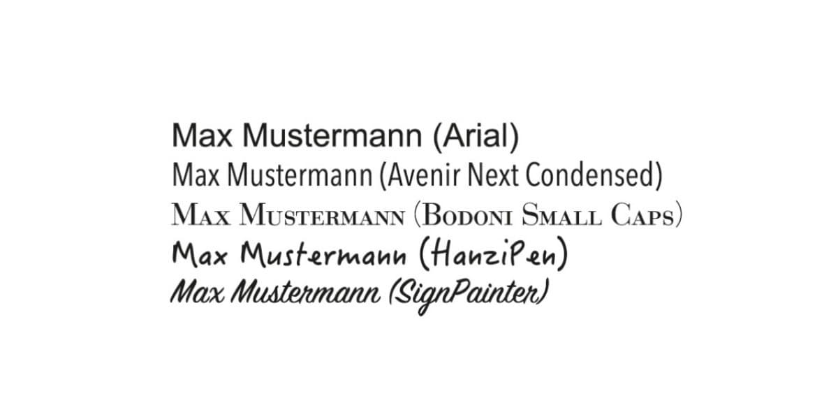 Schriftarten