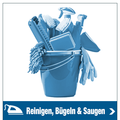 Reinigen, Bügeln, Saugen, Nähen